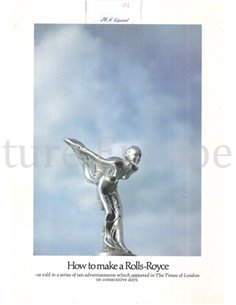 1974 ROLLS ROYCE PROGRAMM PROSPEKT ENGLISCH