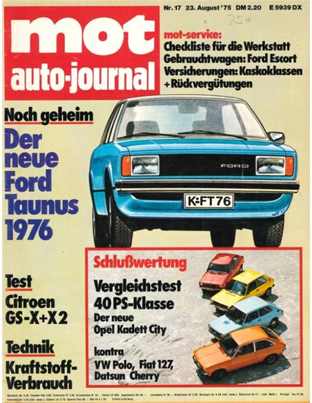 1975 MOT MAGAZINE 17 GERMAN