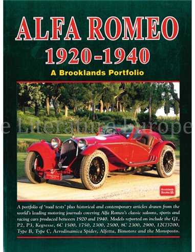 ALFA ROMEO 1920 - 1940, A BROOKLANDS PORTFOLIO