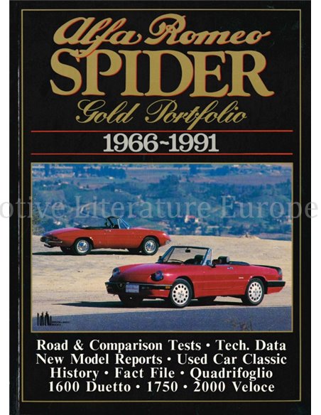 ALFA ROMEO SPIDER 1966 - 1991, GOLD PORTFOLIO
