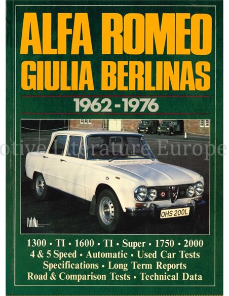 ALFA ROMEO GIULIA BERLINAS 1962 - 1976 (BROOKLANDS ROAD TEST)