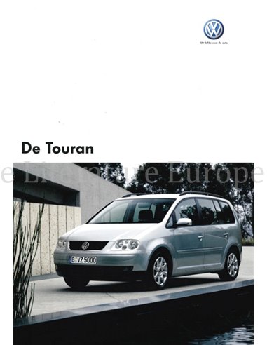 2004 VOLKSWAGEN TOURAN BROCHURE DUTCH