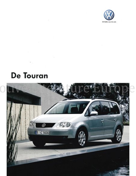 2004 VOLKSWAGEN TOURAN BROCHURE DUTCH