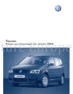 2003 VOLKSWAGEN TOURAN BROCHURE NEDERLANDS 2