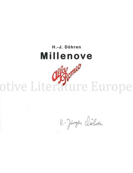 MILLENOVE ALFA ROMEO 1900 (1950-1959) SIGNIERT DURCH DEN AUTOR !