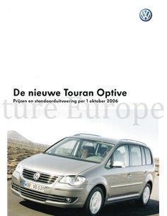 2006 VOLKSWAGEN TOURAN OPTIVE BROCHURE NEDERLANDS