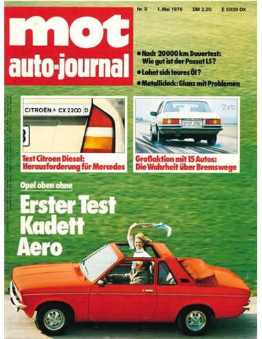 1976 MOT AUTO JOURNAL MAGAZINE 09 DEUTSCH