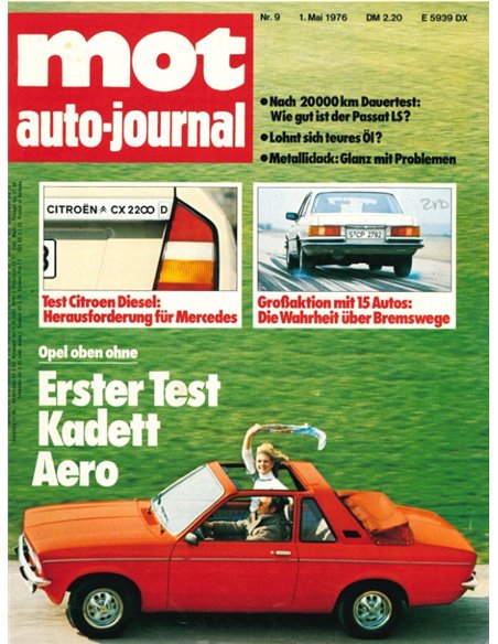 1976 MOT AUTO JOURNAL MAGAZINE 09 DEUTSCH
