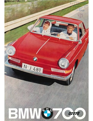 1962 BMW 700 COUPE BROCHURE GERMAN