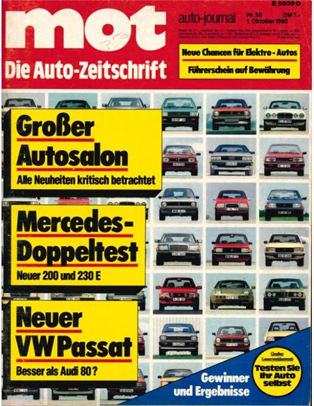 1980 MOT AUTO JOURNAL MAGAZINE 20 DUITS