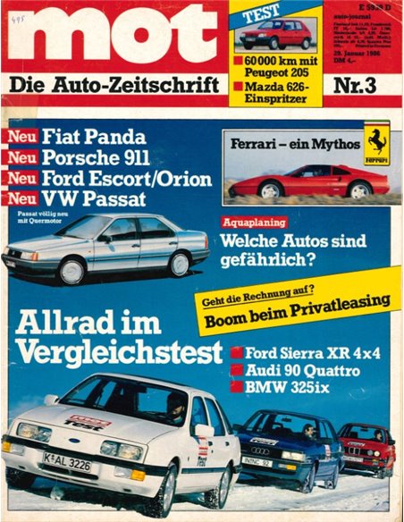 1986 MOT AUTO JOURNAL MAGAZINE 03 GERMAN