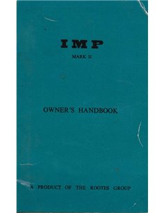 1965 HILLMAN IMP MK2 OWNER"S MANUAL ENGLISH