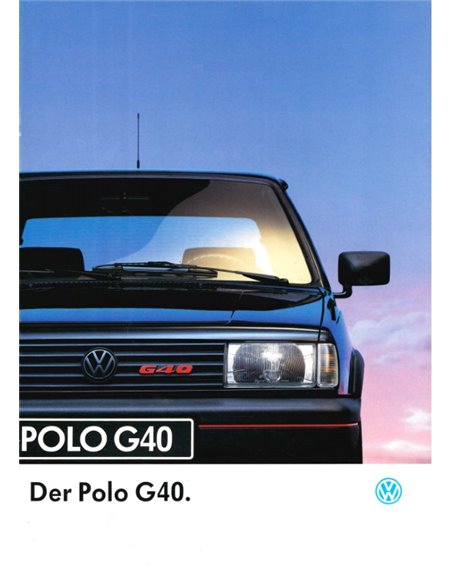1992 VOLKSWAGEN POLO G40 PROSPEKT DEUTSCH