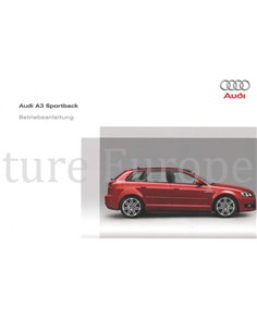 2008 AUDI A3 SPORTBACK OWNER'S MANUAL GERMAN