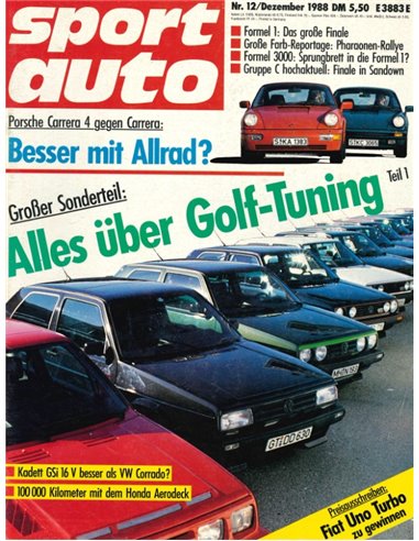 1988 SPORT AUTO MAGAZINE 12 GERMAN