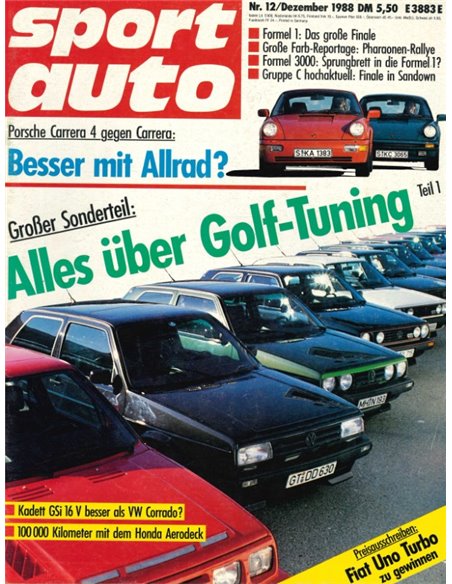 1988 SPORT AUTO MAGAZINE 12 GERMAN