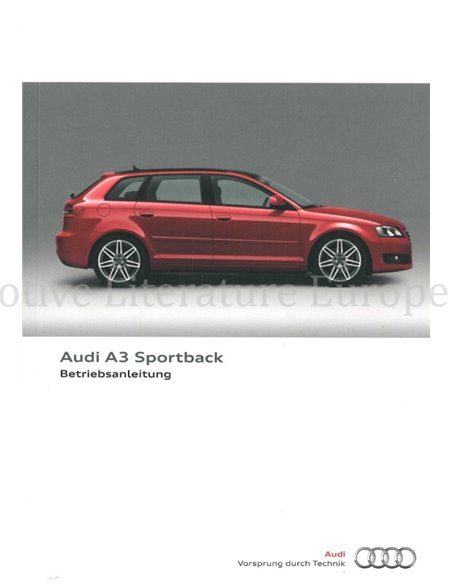 2011 AUDI A3 SPORTBACK BETRIEBSANLEITUNG DEUTSCH