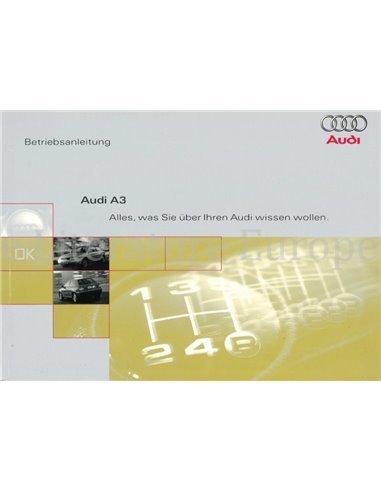 1996 AUDI A3 BETRIEBSANLEITUNG DEUTSCH