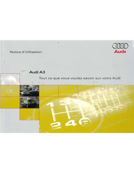 1996 AUDI A3 OWNER'S MANUAL FRENCH