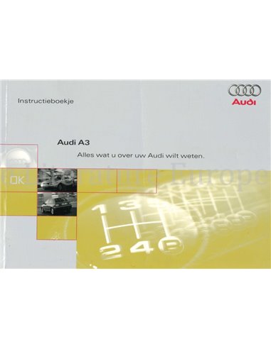 1996 AUDI A3 BETRIEBSANLEITUNG NIEDERLÄNDISCH