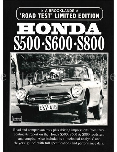 HONDA S 500, S 600, S 800 (BROOKLANDS ROAD TEST)
