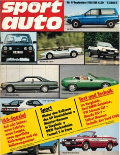 1981 SPORT AUTO MAGAZINE 09 DEUTSCH