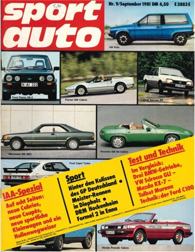 1981 SPORT AUTO MAGAZINE 09 DEUTSCH