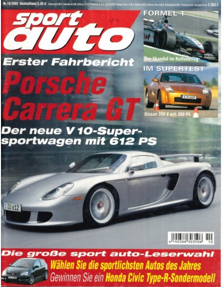 2003 SPORT AUTO MAGAZINE 10 GERMAN
