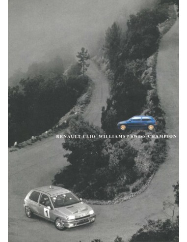 1995 RENAULT CLIO WILLIAMS SWISS CHAMPION BROCHURE FRENCH
