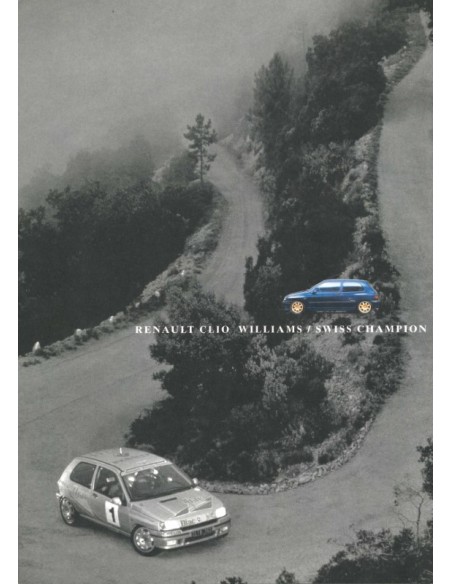 1995 RENAULT CLIO WILLIAMS SWISS CHAMPION BROCHURE FRENCH