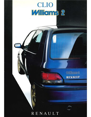 1995 RENAULT CLIO WILLIAMS 2 BROCHURE ENGLISH