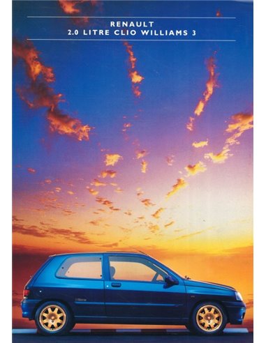 1995 RENAULT CLIO WILLIAMS 2 BROCHURE ENGELS