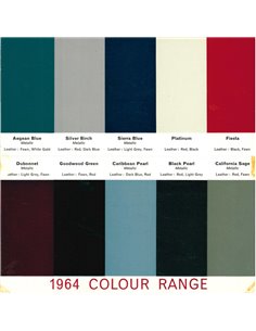 1964 ASTON MARTIN KLEUREN RANGE BROCHURE 2