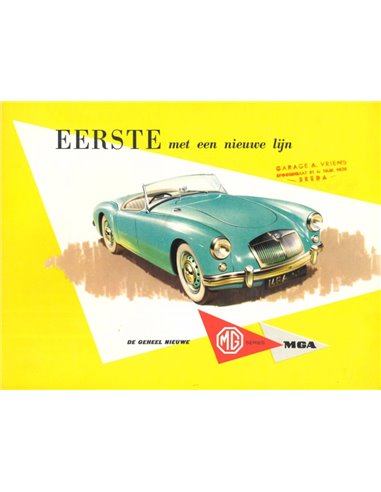 1956 MG MGA BROCHURE NEDERLANDS