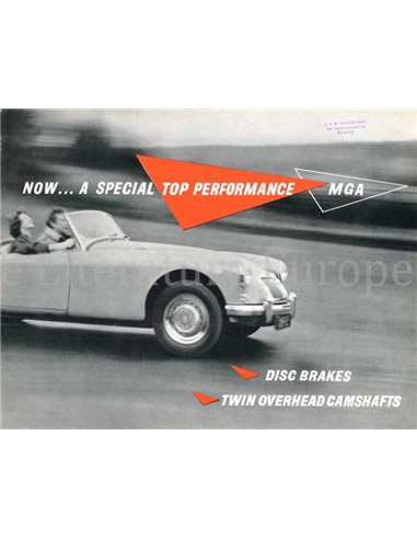 1958 MG MGA BROCHURE ENGELS