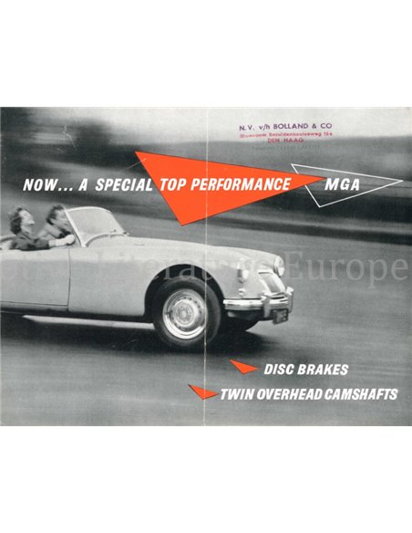 1958 MG MGA BROCHURE ENGELS