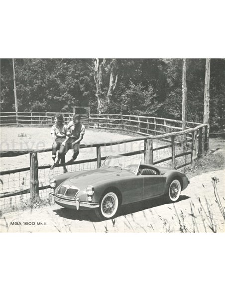 1962 MG MGA 1600 MKII DATENBLATT ENGLISCH