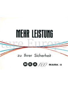 1961 MG MGA 1600 PROSPEKT DEUTSCH
