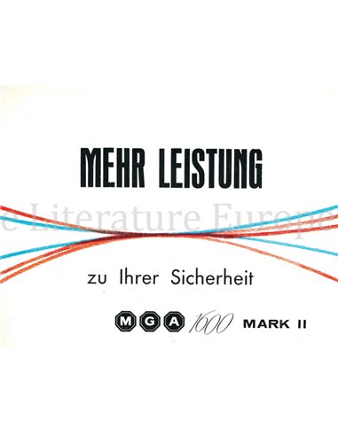 1961 MG MGA 1600 BROCHURE DUITS