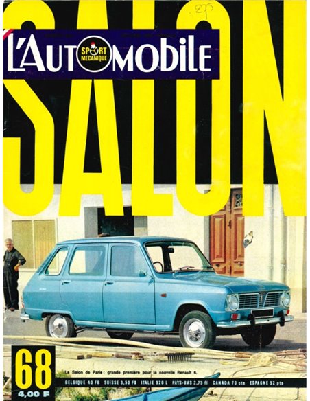 1968 L'AUTOMOBILE MAGAZIN 269 FRANZÖSISCH