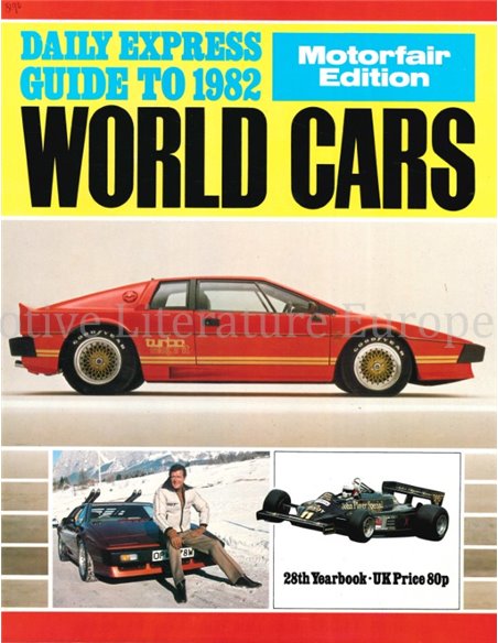 1982 GUIDE TO WORLD CARS YEARBOOK ENGELS
