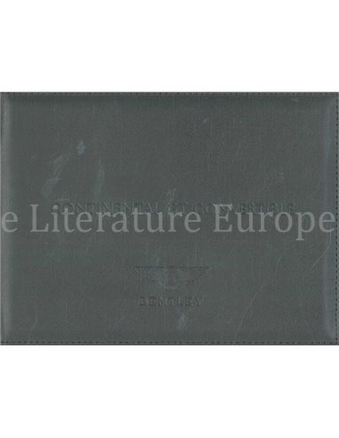 2017 BENTLEY CONTINENTAL GT CONVERTIBLE OWNERS MANUAL ENGLISH