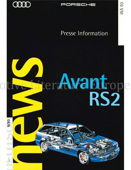 1993 AUDI RS2 AVANT PRESSKIT GERMAN