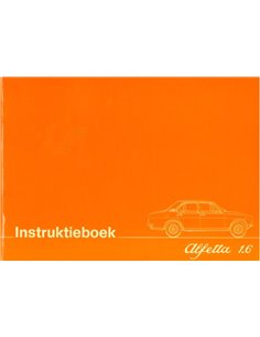 1975 ALFA ROMEO ALFETTA 1.6 BETRIEBSANLEITUNG NIEDERLÄNDISCH