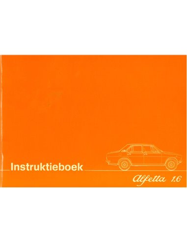 1975 ALFA ROMEO ALFETTA 1.6 BETRIEBSANLEITUNG NIEDERLÄNDISCH