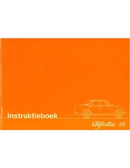 1975 ALFA ROMEO ALFETTA 1.6 BETRIEBSANLEITUNG NIEDERLÄNDISCH