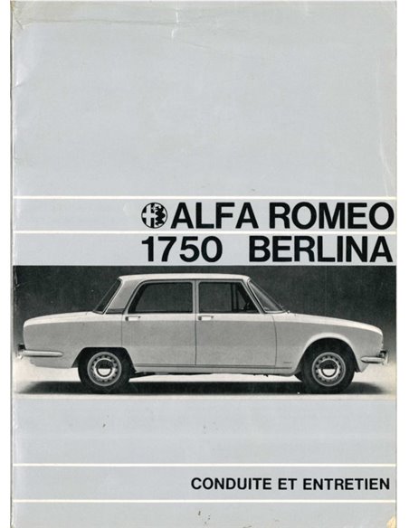1970 ALFA ROMEO 1750 BERLINA BETRIEBSANLEITUNG FRANZÖSISCH
