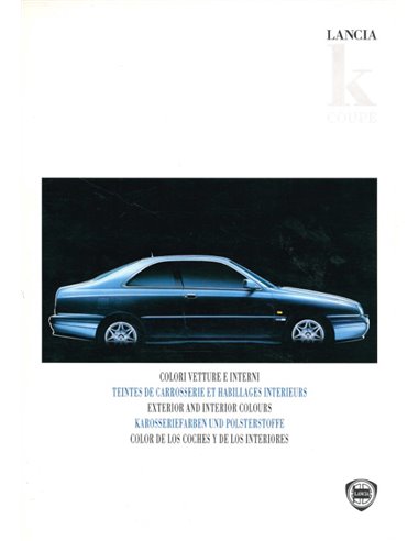 1998 LANCIA KAPPA COUPE COLOURS & INTERIOR BROCHURE