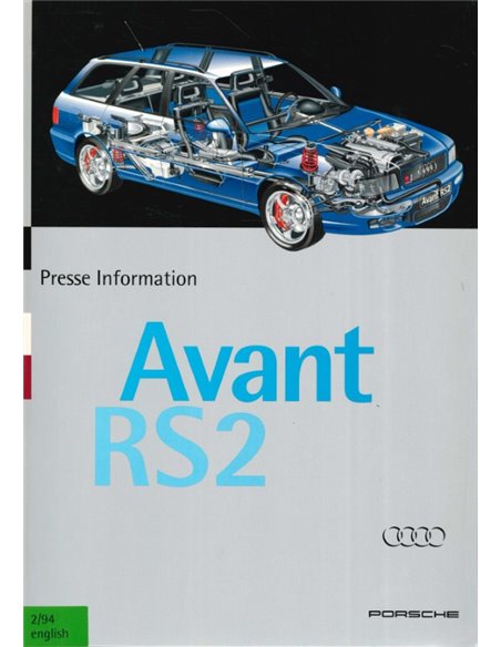 1994 AUDI RS2 AVANT PRESSKIT ENGLISH