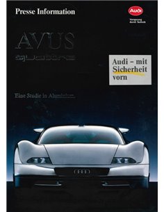 1992 AUDI AVUS QUATTRO PERSMAP DUITS
